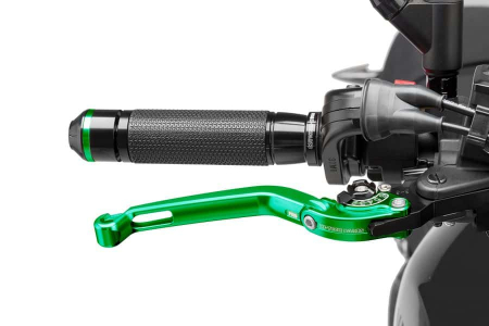 PUIG FOLDABLE BRAKE LEVER 16'C/GREEN SELECTOR C/BLACK 33-160VN