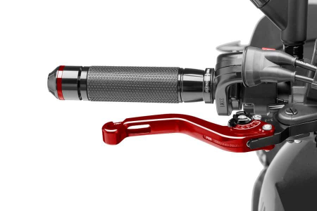 PUIG SHORT BRAKE LEVER 16'C/RED SELECTOR C/BLACK 33-180RN