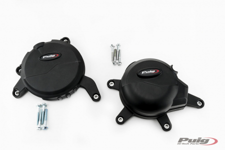 PUIG KIT 3 CAPS ENGINE COVER KTM 390 DUKE/RC390 C/BLACK 33-20141N