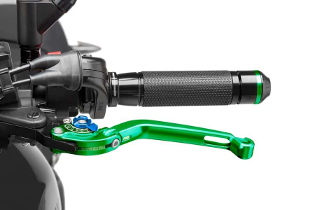 PUIG FOLDABLE CLUTCH LEVER 16'C/GREEN SELECTOR C/BLUE 33-260VA