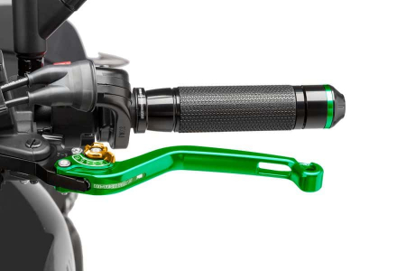 PUIG UNFOLDABLE CLUTCH LEVER 16' C/GREEN SELECTOR C/GOL 33-270VO