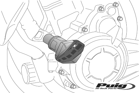 PUIG CRASH PADS SUZUKI DL1000 02-07' KAWA.KLV1000 05-06 33-1871N