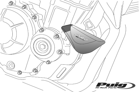 PUIG FRAME SLIDERS PRO BMW S1000RR 19''- C/BLACK 33-3707N