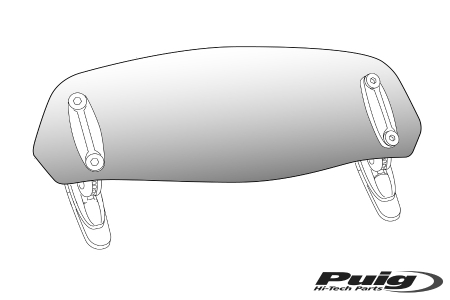 PUIG MULTIREGULABLE VISOR (ONLY GLASS) UNIVERSAL 325X10 33-6270W