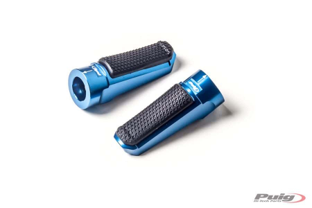 PUIG FOOTPEGS RACING+RUBBER RIG/LEFT C/BLUE 33-7318A