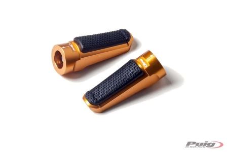PUIG FOOTPEGS RACING+RUBBER RIG/LEFT C/GOLD 33-7318O
