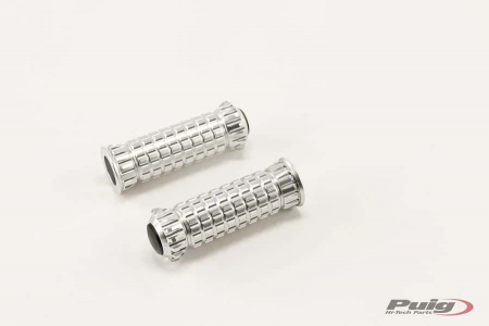 PUIG FOOTPEGS R-FIGHTER PILOTO RIG/LEFT C/SILVER 33-9192P