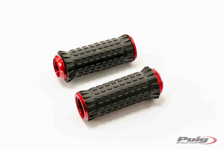 PUIG FOOTPEGS R-FIGHTER S PILOTO RIG/LEFT C/RED 33-9193R