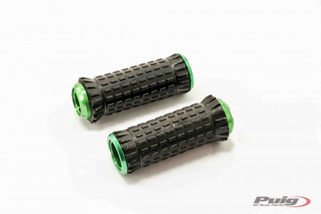 PUIG FOOTPEGS R-FIGHTER S PILOTO RIG/LEFT C/GREEN 33-9193V