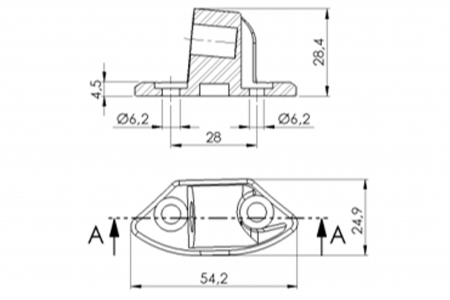 PUIG ADAPTER LEFT SIDE FOR FAIRING YZF-R6 08'- 33-9640N