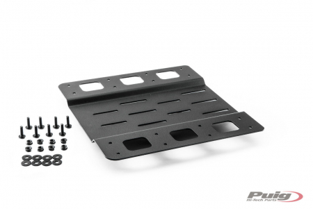 PUIG METALLIC PLATE FOR TOP CASE 2325/3108 C/BLACK 33-3506N