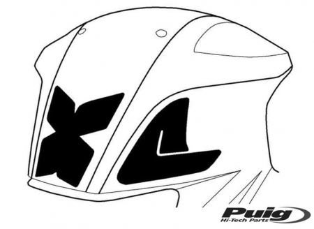 PUIG TANK PAD + SIDE PART BMW F800R 09-17'C/CARBON 33-8433C