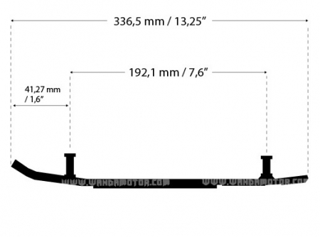 SNO-X RIPPER FOUR OHJAUSRAUTA PARI 4&quot; KOVAMETALLI 881-4643