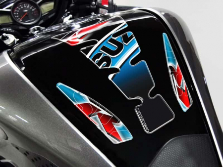 PUIG TANK PAD MOD.WINGS SUZUKI C/BLUE-BLACK 33-4724A