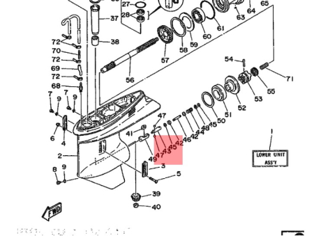 SLIDE, SHIFT YAMAHA 80A, 90A, 60F, 70B 6H1456340100