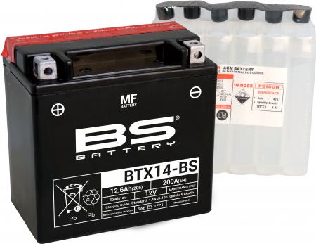 BS BATTERY  BTX14-BS MF (CP) MAINTENANCE FREE 140-300604