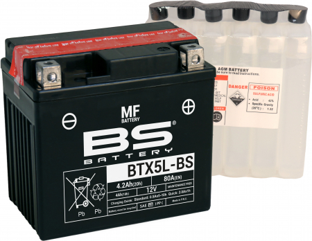 BS BATTERY  BTX5L-BS MF (CP) MAINTENANCE FREE 140-300618