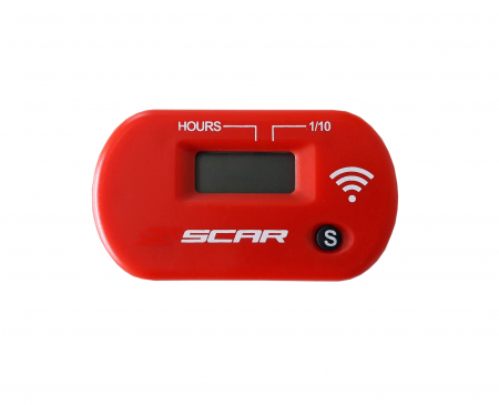 SCAR WIRELESS HOUR METER WORKING BY VIBRATIONS - RED COLOR 430-SWHMR