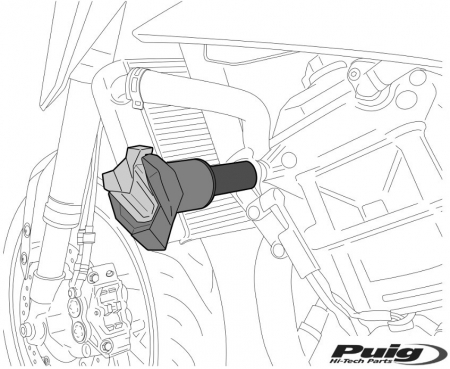 PUIG CRASH PADS SUZUKI BANDIT 650 N/S 05-06'' C/WHITE 33-3918B