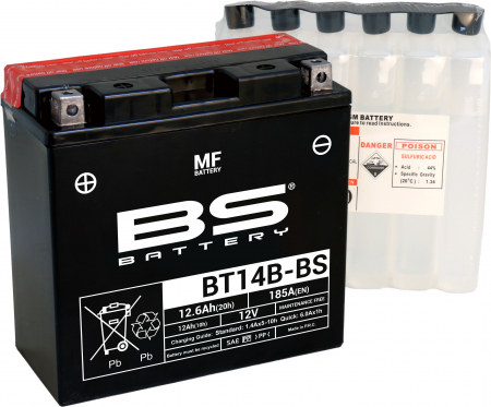 BS BATTERY  BT14B-BS MF (CP) MAINTENANCE FREE 140-300629