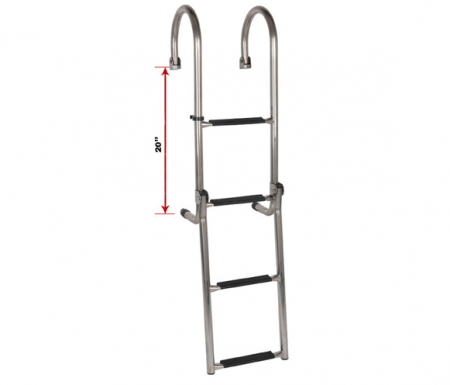 OS LADDER S/S 4 STEP (GUNWALE) 131-MA037