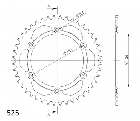 SUPERSPROX ALUMIINI TAKARATAS RAL-1791::44 MUSTA 27-3-1791-44-0