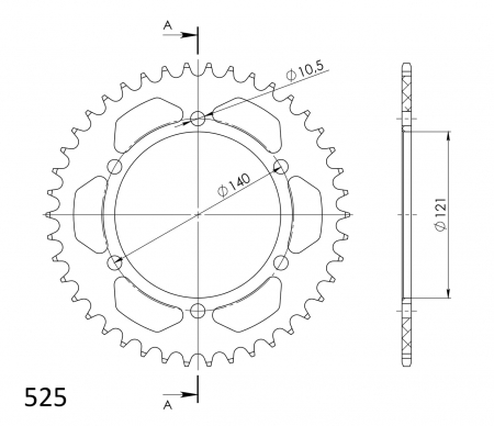 SUPERSPROX ALUMIINI TAKARATAS RAL-6611::42 MUSTA 27-3-6611-42-0