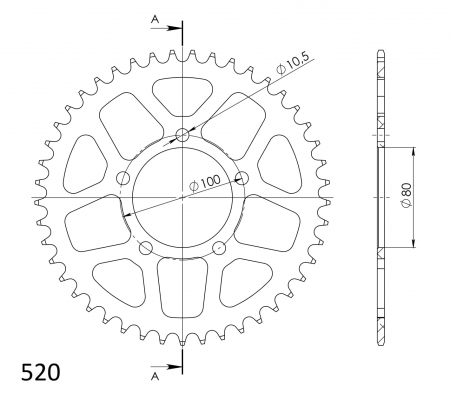 SUPERSPROX ALUMIINI TAKARATAS RAL-2698::45 MUSTA 27-3-2698-45-0