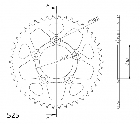 SUPERSPROX ALUMIINI TAKARATAS RAL-807::46 MUSTA 27-3-807-46-0