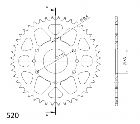 SUPERSPROX ALUMIINI TAKARATAS RAL-905::44 ORANSSI 27-3-905-44-6
