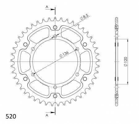 SUPERSPROX STEALTH TAKARATAS KULTA 272-846-RST-45-9