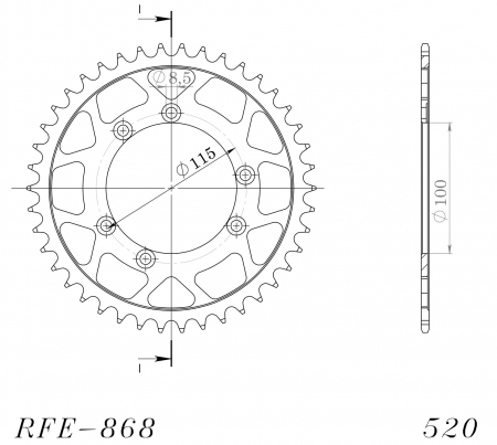SUPERSPROX TERÄS TAKARATAS  RFE-868::51 27-2-868-51