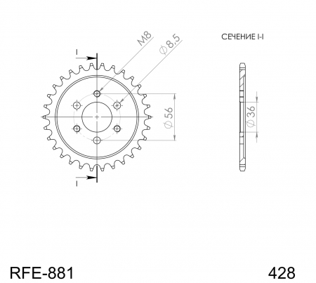 SUPERSPROX TERÄS TAKARATAS  RFE-881::28 27-2-881-28
