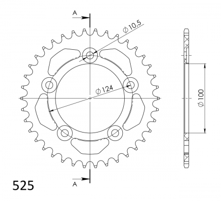 SUPERSPROX ALUMIINI TAKARATAS RAL-744::38 MUSTA 27-3-744-38-0