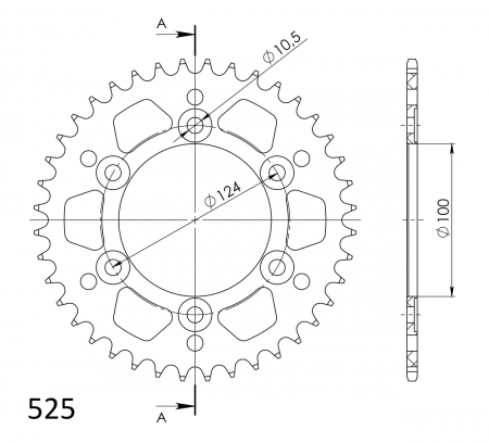 SUPERSPROX ALUMIINI TAKARATAS RAL-745::40 MUSTA 27-3-745-40-0