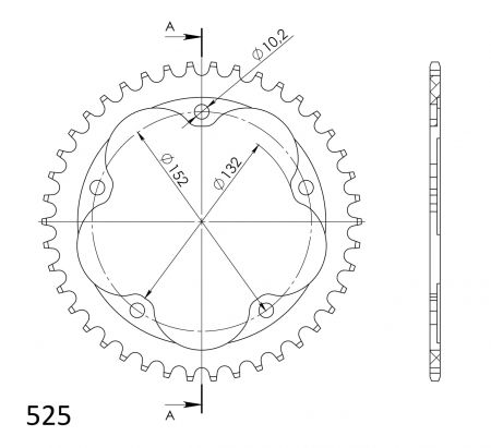 SUPERSPROX ALUMIINI TAKARATAS RAL-614::42 MUSTA 27-3-614-42-0