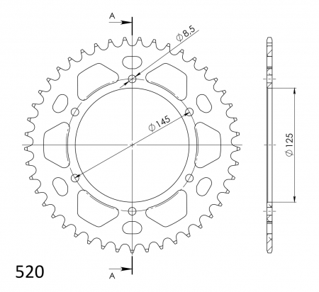 SUPERSPROX ALUMIINI TAKARATAS RAL-405::45 PUNAINEN 27-3-405-45-2