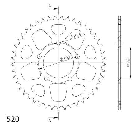 SUPERSPROX ALUMIINI TAKARATAS RAL-7091::45 MUSTA 27-3-7091-45-0