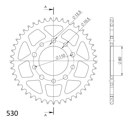 SUPERSPROX ALUMIINI TAKARATAS RAL-1334::46 MUSTA 27-3-1334-46-0