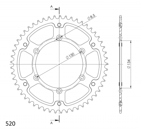 SUPERSPROX STEALTH TAKARATAS KULTA 272-460-RST-53-9