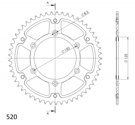 SUPERSPROX STEALTH TAKARATAS MUSTA 272-990-RST-53-0