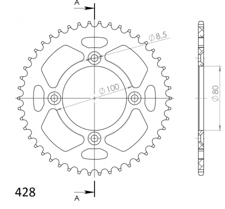 SUPERSPROX ALUMIINI TAKARATAS RAL-1204::50 MUSTA 27-3-1204-50-0