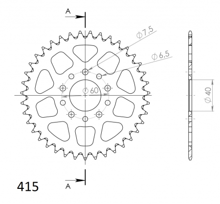 SUPERSPROX ALUMIINI TAKARATAS RAL-451::39 MUSTA 27-3-451-39-0