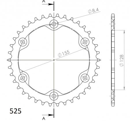 SUPERSPROX ALUMIINI TAKARATAS RAL-613::38 ORANSSI 27-3-613-38-6