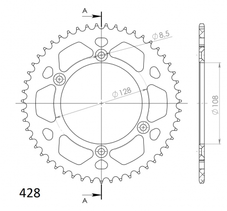 SUPERSPROX ALUMIINI TAKARATAS RAL-797::51 MUSTA 27-3-797-51-0