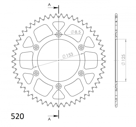 SUPERSPROX ALUMIINI TAKARATAS RAL-210::50 HOPEA 27-3-210-50-8