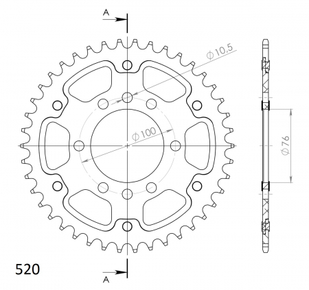 SUPERSPROX STEALTH TAKARATAS KULTA 272-1825-RST-42-9