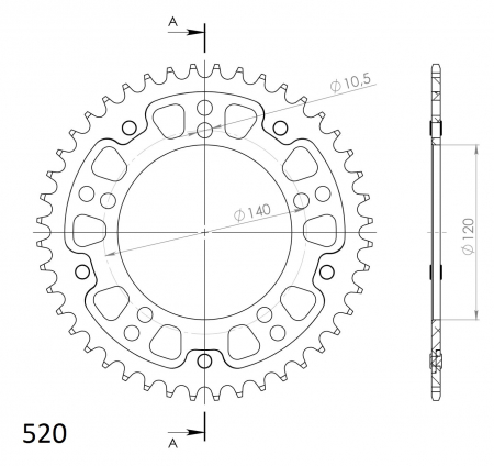 SUPERSPROX STEALTH TAKARATAS KULTA 272-1793-RST-44-9