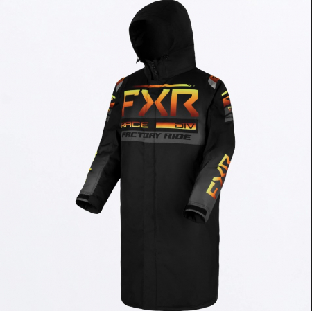 FXR M WARM-UP COAT BLACK/INFERNO 230033-1026