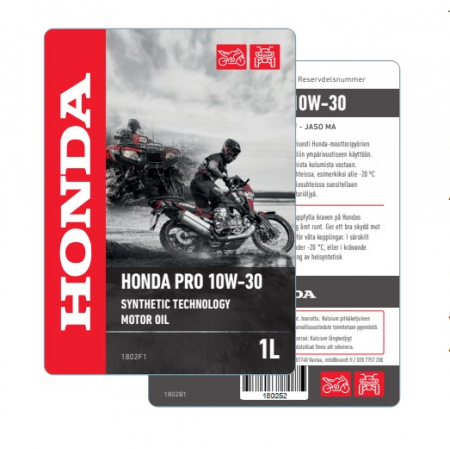 HONDA 10W-30 PRO SEMI-SYNTEETTINEN MOOTTORIÖLJY 4 L 40900-PRO-004